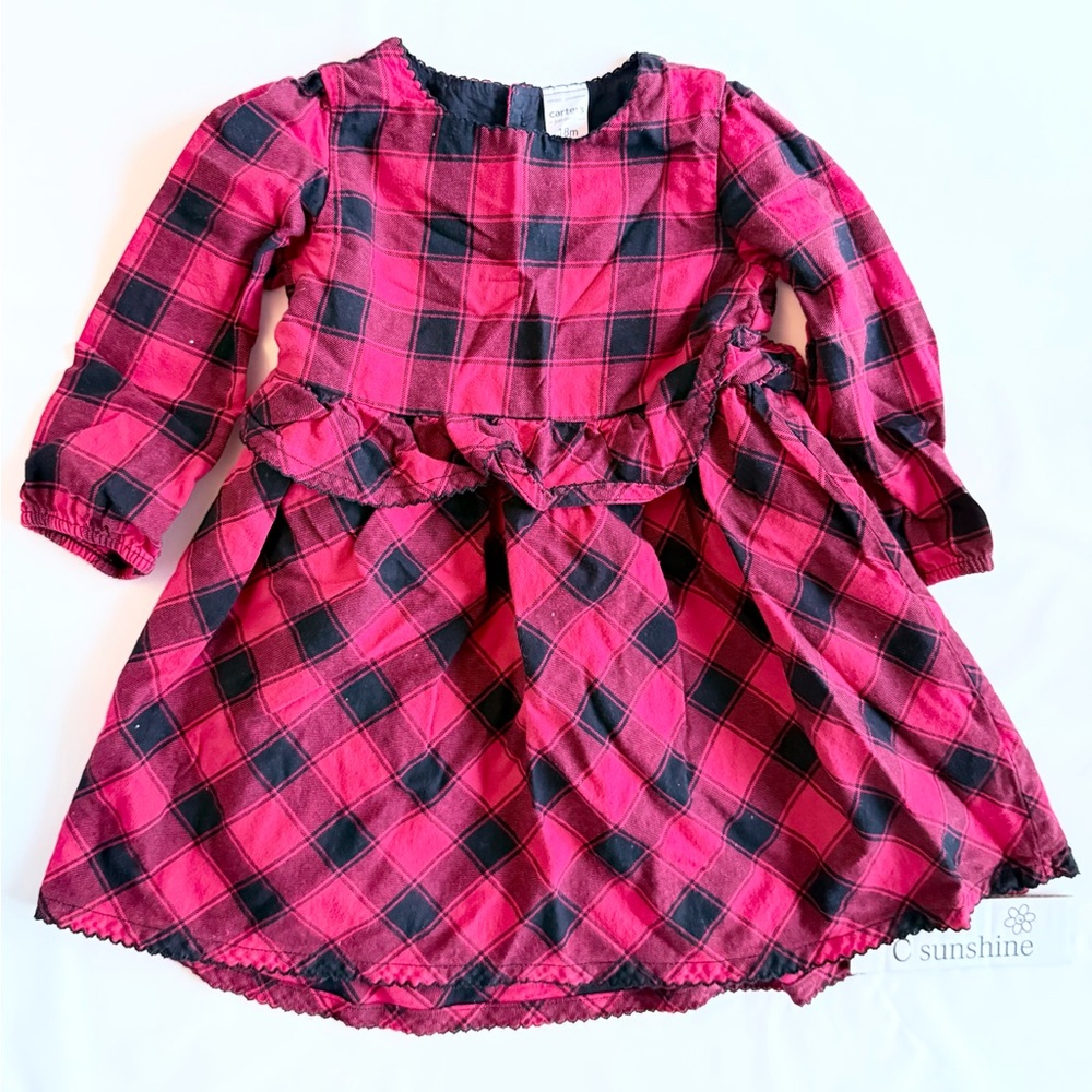 Carter's Pink and Black Plaid Dress